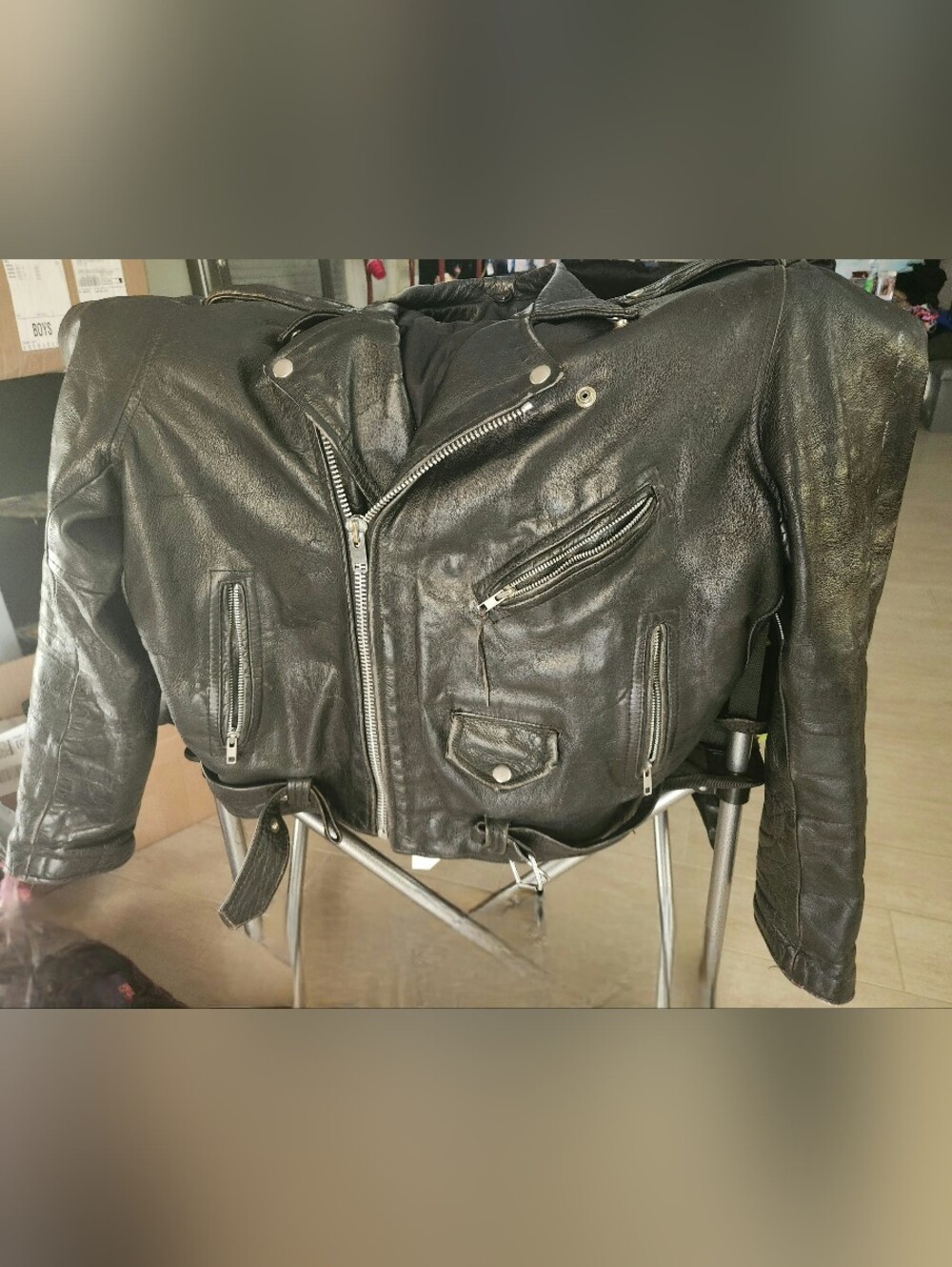 Vintage Wilson Leather Biker Jacket - Men's